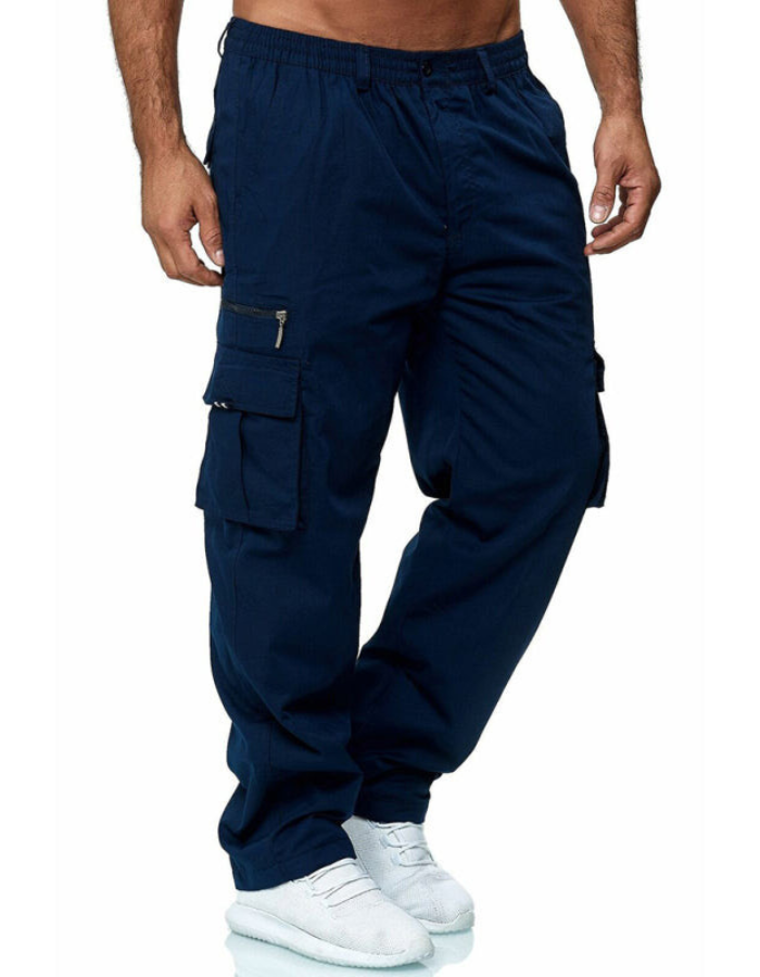SHOPIQAT Men's Casual Multi-Pocket Loose Straight Cargo Pants - Premium from shopiqat - Just $7.900! Shop now at shopiqat